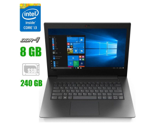 БУ Ноутбук Lenovo V130-14IKB / 14&quot; (1920x1080) TN / Intel Core i3-7020U (2 (4) ядра по 2.3 GHz) / 8 GB DDR4 / 240 GB SSD / Intel HD Graphics 620 / WebCam / Windows 10 Pro из Европы в Днепре
