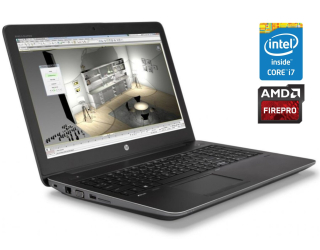 БУ Игровой ноутбук Б-класс HP ZBook 15u G4 / 15.6&quot; (1920x1080) IPS / Intel Core i7-7500U (2 (4) ядра по 2.7 - 3.5 GHz) / 16 GB DDR4 / 256 GB SSD / AMD FirePro W4190M, 2 GB GDDR5, 128-bit / WebCam / Win 10 Pro из Европы в Днепре