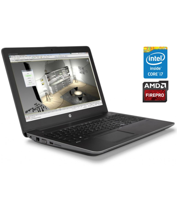 Игровой ноутбук Б-класс HP ZBook 15u G4 / 15.6&quot; (1920x1080) IPS / Intel Core i7-7500U (2 (4) ядра по 2.7 - 3.5 GHz) / 16 GB DDR4 / 256 GB SSD / AMD FirePro W4190M, 2 GB GDDR5, 128-bit / WebCam / Win 10 Pro - 1
