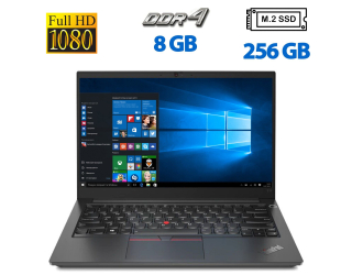 БУ Ультрабук Lenovo ThinkPad E14 G1 / 14&quot; (1920x1080) IPS / Intel Core i3-10110U (2 (4) ядра по 2.1 - 4.2 GHz) / 8 GB DDR4 / 256 GB SSD M.2 / Intel UHD Graphics / WebCam / Win 10 Pro из Европы в Днепре