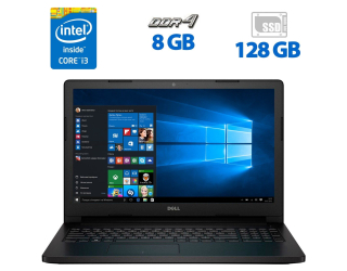 БУ Ноутбук Б-класс Dell Latitude 3570 / 15.6'' (1366x768) TN / Intel Core i3-6100U (2 (4) ядра по 2.3 GHz) / 8 GB DDR4 / 128 GB SSD / Intel HD Graphics 520 / WebCam / HDMI / Windows 10 Pro из Европы в Днепре