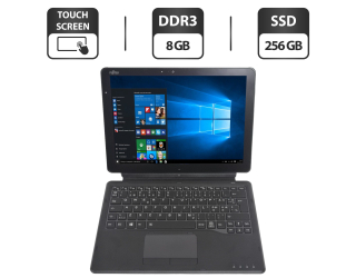 БУ Ноутбук-трансформер Fujitsu Tablet Stylistic V727/ 12.5 &quot; (1920x1080) IPS Touch / Intel Core i5-7y57 (2 (4) ядра по 1.2 - 3.3 GHz) / 8 GB DDR3 / 256 GB SSD / Intel HD Graphics 615 / WebCam 5 MP + 8 MP / USB 3.0 / Windows 10 Pro из Европы в Дніпрі