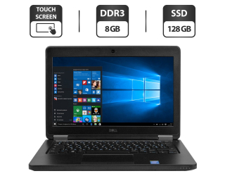 БУ Нетбук Б-класс Dell Latitude E5250 / 12.5&quot; (1920x1080) IPS Touch / Intel Core i5-5300U (2 (4) ядра по 2.3 - 2.9 GHz) / 8 GB DDR3 / 128 GB SSD / Intel HD Graphics 5500 / WebCam / Windows 10 Pro из Европы в Днепре