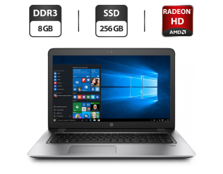 БУ Ноутбук HP ProBook 470 G1 / 17.3&quot; (1600x900) TN / Intel Core i3-4000M (2 (4) ядра по 2.4 GHz) / 8 GB DDR3 / 256 GB SSD / AMD Radeon HD 8750M, 1 GB GDDR3, 128-bit / WebCam / DVD-ROM / HDMI / Windows 10 Pro из Европы в Дніпрі