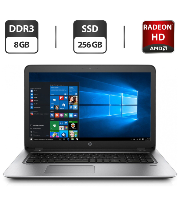 Ноутбук HP ProBook 470 G1 / 17.3&quot; (1600x900) TN / Intel Core i3-4000M (2 (4) ядра по 2.4 GHz) / 8 GB DDR3 / 256 GB SSD / AMD Radeon HD 8750M, 1 GB GDDR3, 128-bit / WebCam / DVD-ROM / HDMI / Windows 10 Pro - 1