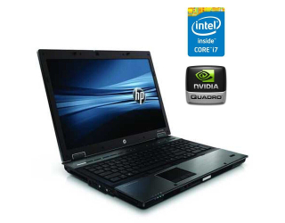 БУ Ноутбук HP EliteBook 8740w / 17&quot; (1920x1200) TN / Intel Core i7-620M (2 (4) ядра по 2.66 - 3.33 GHz) / 8 GB DDR3 / 256 GB SSD / nVidia Quadro FX 2800M, 1 GB GDDR3, 256-bit / WebCam из Европы в Днепре