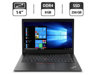 БУ Ультрабук Lenovo ThinkPad L480 / 14&quot; (1366x768) TN / Intel Core i3-8130U (2 (4) ядра по 2.2 - 3.4 GHz) / 8 GB DDR4 / 256 GB SSD / Intel UHD Graphics 620 / WebCam / HDMI / Windows 10 Pro из Европы в Днепре