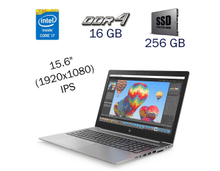 БУ Игровой ноутбук HP ZBook 15u G5 / 15.6&quot; (1920x1080) IPS / Intel Core i7-8650U (4 (8) ядра по 1.9 - 4.2 GHz) / 16 GB DDR4 / 256 GB SSD / AMD Radeon Pro WX 3100, 2 GB DDR5, 128-bit / WebCam из Европы в Днепре