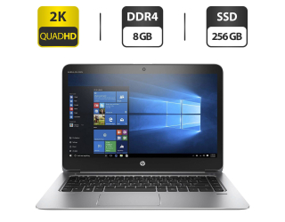 БУ Ноутбук Б-класс HP EliteBook 1040 G3 / 14&quot; (2560x1440) IPS / Intel Core i5-6300U (2 (4) ядра по 2.5 - 3.0 GHz) / 8 GB DDR4 / 256 GB SSD / Intel HD Graphics 520 / WebCam / HDMI / Windows 10 Pro из Европы в Днепре