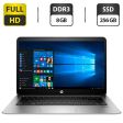 Ультрабук Б-клас HP EliteBook 1030 G1 / 13.3" (1920x1080) IPS / Intel Core m5 - 6Y54 (2 (4) ядра по 1.1-2.7 GHz) / 8 GB DDR3 / 256 GB SSD / Intel HD Graphics 515 / WebCam / HDMI / Windows 10 Pro - 1