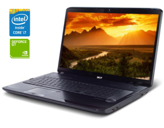 БУ Ноутбук Acer Aspire 8940G / 17.3&quot; (1920x1080) TN / Intel Core i7-720QM (4 (8) ядра по 1.6-2.8 GHz) / 8 GB DDR3 / 128 GB SSD + 500 Gb HDD / nVidia GeForce GT 240m, 1 GB GDDR3, 128-bit / WebCam / DVD-RW из Европы в Дніпрі