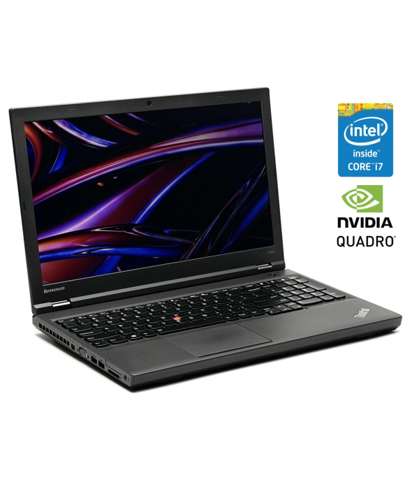 Мобільна робоча станція Lenovo ThinkPad W540 / 15.6 &quot; (1920x1080) TN / Intel Core i7-4800MQ (4 (8) ядра по 2.7 - 3.7 GHz) / 8 GB DDR3 / 128 GB SSD + 1000 Gb HDD / nVidia Quadro K2100M, 2 GB GDDR5, 128-bit / WebCam / Win 10 Pro - 1
