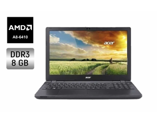 БУ Ноутбук Acer Aspire E5-521G / 15.6&quot; (1366x768) TN / AMD A8-6410 (4 ядра по 2.4 GHz) / 8 GB DDR3 / 128 GB SSD / AMD Radeon R5 Graphics / WebCam / DVD-RW из Европы в Дніпрі