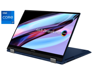 БУ Ультрабук-трансформер Asus Zenbook Pro 15 Flip Q529ZA / 15.6&quot; (2880x1620) IPS / Intel Core i7-12700H (14 (20) ядер по 3.5 - 4.7 GHz) / 16 GB DDR4 / 512 GB SSD / Intel Iris Xe Graphics / WebCam из Европы в Днепре