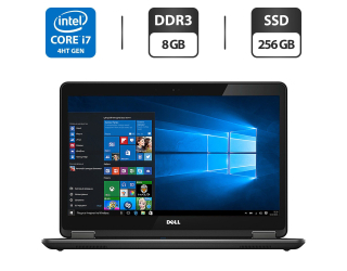 БУ Ноутбук Б-клас Dell Latitude E7440 / 14&quot; (1600x900) TN / Intel Core i7 - 4600U (2 (4) ядра по 2.1-3.3 GHz) / 8 GB DDR3 / 256 GB SSD / Intel HD Graphics 4400 / WebCam / HDMI из Европы в Дніпрі