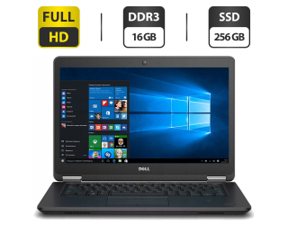 БУ Ноутбук Б-класс Dell Latitude E7450 / 14&quot; (1920x1080) IPS / Intel Core i7-5600U (2 (4) ядра по 2.6 - 3.2 GHz) / 16 GB DDR3 / 256 GB SSD / Intel HD Graphics 5500 / WebCam / HDMI из Европы