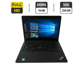БУ Ноутбук Б-клас Lenovo ThinkPad E470 / 14&quot; (1920x1080) IPS / Intel Core i5-7200U (2 (4) ядра по 2.5-3.1 GHz) / 16 GB DDR4 / 256 GB SSD / Intel HD Graphics 620 / WebCam / HDMI + бездротова мишка из Европы в Дніпрі