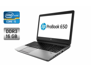 БУ Ноутбук HP ProBook 650 G1 / 15.6 &quot; (1920x1080) IPS / Intel Core i5-4210M (2 (4) ядра по 2.6-3.2 GHz) / 16 GB DDR3 / 240 GB SSD / Intel HD Graphics 4600 / WebCam / Fingerprint из Европы в Дніпрі