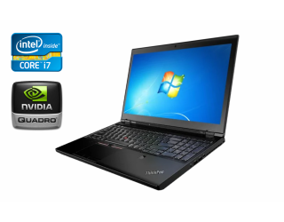 БУ Мобільна робоча станція Б-клас Lenovo ThinkPad P50 / 15.6&quot; (1920x1080) IPS / Intel Core i7 - 6700HQ (4 (8) ядра по 2.6-3.5 GHz) / 16 GB DDR4 / 480 GB SSD / nVidia Quadro M1000M, 2 GB DDR3, 128-bit / Fingerprint / WebCam / Windows 10 из Европы