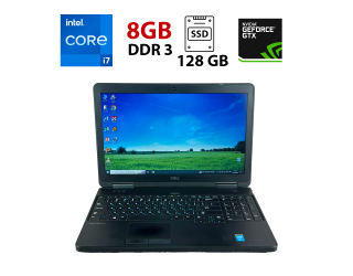 БУ Ноутбук Б-клас Dell Latitude E5540 / 14&quot; (1366х768) TN / Intel Core i7 - 4600U (2 (4) ядра по 2.1-3.3 GHz) / 8 GB DDR3 / 128 GB SSD + 500 GB SSD / nVidia GeForce GT 720M, 2 GB GDDR3, 64-bit / WebCam из Европы в Дніпрі