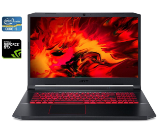 БУ Ігровий ноутбук Acer Nitro 5 AN517-51/ 17.3 &quot; (1920x1080) IPS / Intel Core i5-9300h (4 (8) ядра по 2.4 - 4.1 GHz) / 32 GB DDR4 / 512 GB SSD / nVidia GeForce GTX 1650, 4 GB GDDR5, 192-bit / WebCam / Win 10 Home из Европы в Дніпрі