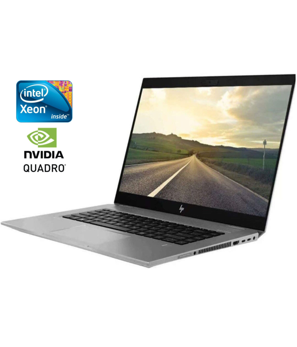 Мобільна робоча станція HP ZBook Studio G5/ 15.6 &quot; (1920x1080) IPS / Intel Xeon E-2176m (6 (12) ядер по 2.7 - 4.4 GHz) / 16 GB DDR4 / 512 GB SSD / nVidia Quadro P1000, 4 GB DDR5, 128-bit / WebCam - 1