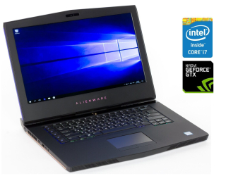 БУ Ігровий ноутбук Dell Alienware 15 R3/ 15.6 &quot; (1920x1080) IPS / Intel Core i7-7700HQ (4 (8) ядра по 2.8 - 3.8 GHz) / 16 GB DDR4 / 512 GB SSD / nVidia GeForce GTX 1060, 6 GB GDDR5, 192-bit / WebCam из Европы в Дніпрі