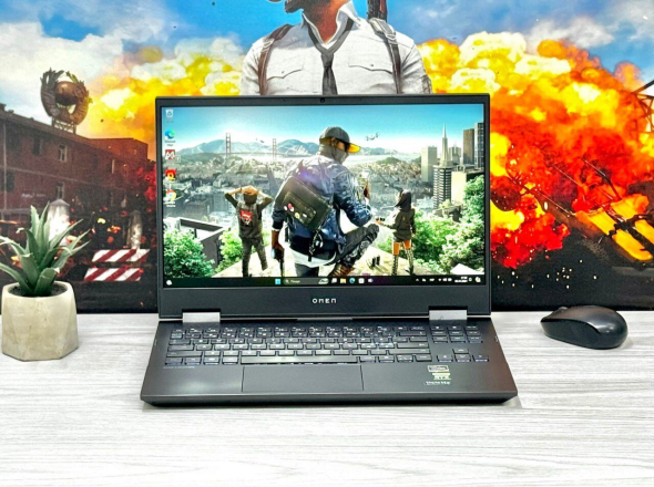 Ігровий ноутбук HP Omen 15-en1824no/ 15.6 &quot; (1920x1080) IPS / AMD Ryzen 5 5600H (6 (12) ядер по 3.3 - 4.2 GHz) / 16 GB DDR4 / 512 GB SSD / nVidia GeForce RTX 3060, 6 GB GDDR6, 192-bit / WebCam - 2