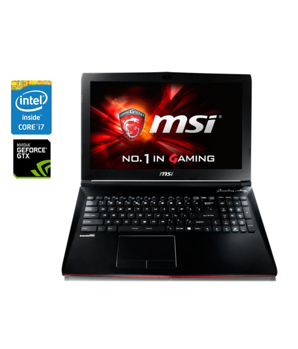 Игровой ноутбук MSI MegaBook GP62 / 15.6&quot; (1920x1080) TN / Intel Core i7-7700HQ (4 (8) ядра по 2.8 - 3.8 GHz) / 16 GB DDR4 / 128 GB SSD + 1000 GB HDD / nVidia GeForce GTX 1060, 3 GB GDDR5, 192-bit / WebCam - 1