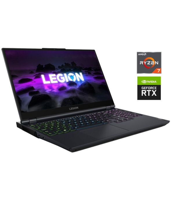 Ігровий ноутбук Lenovo Legion 5 15ach6h / 15.6&quot; (1920x1080) IPS / AMD Ryzen 7 5800H (8 (16) ядер по 3.2 - 4.4 GHz) / 16 GB DDR4 / 1000 GB SSD / nVidia GeForce RTX 3070, 8 GB GDDR6, 256-bit / WebCam / Win 11 Home - 1