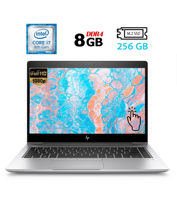 Ультрабук HP EliteBook 840 G6 / 14&quot; (1920x1080) IPS Touch / Intel Core i7-8665U (4 (8) ядра по 1.9 - 4.8 GHz) / 8 GB DDR4 / 256 GB SSD M. 2 / Intel UHD Graphics 620 / WebCam / Fingerprint / HDMI - 1