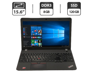 БУ Ноутбук Б-клас Lenovo ThinkPad E555 / 15.6&quot; (1366x768) TN / AMD A6 - 7000 (2 ядра по 2.2-3.0 GHz) / 8 GB DDR3 / 120 GB SSD / AMD Radeon R4 Graphics / WebCam / Windows 10 Pro из Европы в Дніпрі