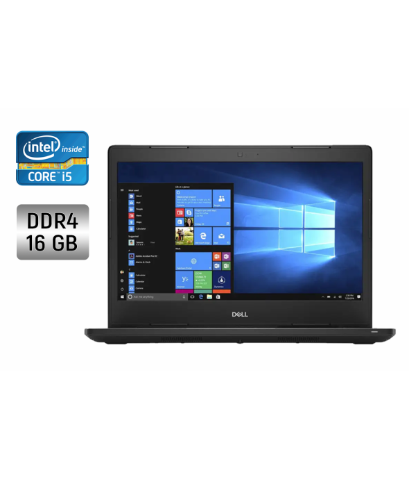 Ультрабук Dell Latitude 3480 / 14&quot; (1366x768) TN / Intel Core i5-7200U (2 (4) ядра по 2.5 - 3.1 GHz) / 16 GB DDR4 / 120 GB SSD / Intel HD Graphics 620 / WebCam / Windows 10 - 1
