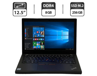 БУ Нетбук Lenovo ThinkPad X270 / 12.5 &quot; (1366x768) TN / Intel Core i5-6300U (2 (4) ядра по 2.4 - 3.0 GHz) / 8 GB DDR4 / 256 GB SSD M. 2 / Intel HD Graphics 520 / WebCam / Windows 10 Pro из Европы в Дніпрі
