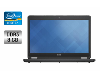 БУ Ноутбук Dell Latitude E5450 / 14 &quot; (1920x1080) IPS / Intel Core i7-5600U (2 (4) ядра по 2.6-3.2 GHz) / 8 GB DDR3 / 250 GB SSD / Intel HD Graphics 5500 / WebCam / Windows 10 из Европы