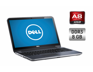 БУ Ноутбук Dell Inspiron 5535 / 15.6&quot; (1366x768) TN / AMD A8 5545M (4 ядра по 1.7-2.7 GHz) / 8 GB DDR3 / 256 GB SSD / Radeon HD 8510g / WebCam / Windows 10 из Европы в Дніпрі