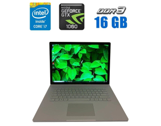 БУ Игровой ноутбук Microsoft Surface Book 2 / 15&quot; (3240x2160) IPS Touch / Intel Core i7-8650U (4 (8) ядра по 1.9 - 4.2 GHz) / 16 GB DDR3 / 512 GB SSD M.2 / nVidia GeForce GTX 1060, 6 GB GDDR5, 192-bit / WebCam из Европы в Днепре