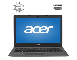 БУ Ноутбук Acer Aspire One Cloudbook 14 AO1-431 / 14&quot; (1366x768) TN / Intel Celeron N3050 (2 ядра по 1.6 - 2.16 GHz) / 2 GB DDR3 / 32 GB eMMC / Intel HD Graphics / WebCam / HDMI из Европы в Днепре
