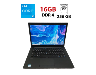 БУ Ноутбук Dell Latitude 7480 / 14&quot; ( 1366х768) TN / Intel Core i5-7200U (2 (4) ядра по 2.5 - 3.1 GHz) / 16 GB DDR4 / 256 GB SSD M. 2 / Intel UHD Graphics 620 / WebCam / Мишка і килимок в подарунок из Европы