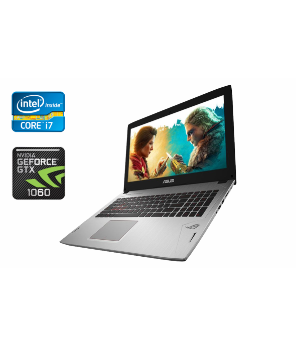 Ігровий ноутбук Asus GL 502V / 15.6 &quot; (1920x1080) IPS / Intel Core i7-7700HQ (4 (8) ядра по 2.8-3.8 GHz) / 16 GB DDR4 / 256 GB SSD + 1000 Gb HDD / nVidia GeForce GTX 1060, 6 GB GDDR5, 192-bit / WebCam / Windows 10 - 1