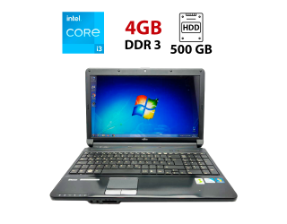 БУ Ноутбук Fujitsu Lifebook AH530 / 15&quot; (1366x768) TN / Intel Core i3-380M (2 (4) ядра по 2.53 GHz) / 4 GB DDR3 / 500 Gb HDD / Intel HD Graphics / WebCam из Европы в Дніпрі