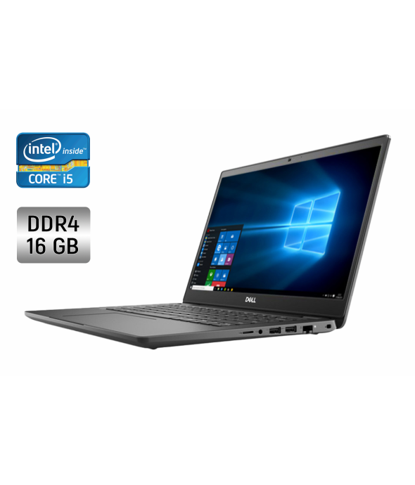 Ультрабук Б-клас Dell Latitude 3410 / 14&quot; (1366x768) TN / Intel Core i5-10210u (4 (8) ядра по 1.6 - 4.2 GHz) / 16 GB DDR4 / 256 GB SSD / Intel UHD Graphics / WebCam + бездротова мишка - 1