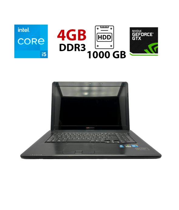 Ноутбук Medion Akoya P7618/ 17.3 &quot; (1600x900) TN / Intel Core i5-480M (2 (4) ядра по 2.66 - 2.93 GHz) / 4 GB DDR3 / 1000 Gb HDD / nVidia GeForce GT 540M, 1 GB GDDR3, 128-bit / WebCam / АКБ відсутній - 1