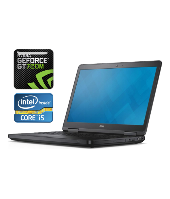 Ноутбук Dell Latitude E5540 / 15.6&quot; (1366x768) TN / Intel Core i5-4300U (2 (4) ядра по 1.9 - 2.9 GHz) / 4 GB DDR3 / 120 GB SSD / nVidia GeForce GT 720M, 2 GB DDR3, 64-bit / WebCam / HDMI / Windows 10 - 1