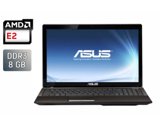БУ Ноутбук Asus K53U / 15.6&quot; (1366x768) TN / AMD E2-1800 (2 ядра по 1.7 GHz) / 8 GB DDR3 / 120 GB SSD + 500 GB HDD / AMD Radeon HD 7340M / WebCam / HDMI из Европы в Днепре