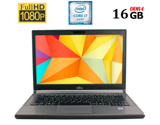 БУ Ноутбук Fujitsu LifeBook E746 / 14&quot; (1920x1080) IPS / Intel Core i7-6600U (2 (4) ядра по 2.6 - 3.4 GHz) / 16 GB DDR4 / 240 GB SSD / Intel HD Graphics 520 / DisplayPort из Европы в Днепре