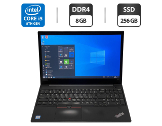 БУ Ноутбук Б-клас Lenovo ThinkPad E580 / 15.6&quot; (1920x1080) TN / Intel Core i5 - 8250U (4 (8) ядра по 1.6-3.4 GHz) / 8 GB DDR4 / 256 GB SSD / Intel UHD Graphics 620 / WebCam / Windows 10 Pro из Европы в Дніпрі