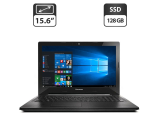 БУ Ноутбук Б-класс Lenovo G50 / 15.6&quot; (1366x768) TN / Intel Celeron N2830 (2 ядра по 2.16 - 2.41 GHz) / 4 GB DDR3 / 128 GB SSD / Intel HD Graphics / WebCam из Европы в Днепре
