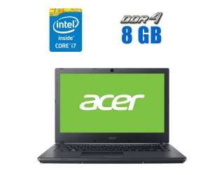 БУ Ноутбук Б-клас Acer TravelMate P2410/ 14 &quot; (1920x1080) IPS / Intel Core i7-7500U (2 (4) ядра по 2.7 - 3.5 GHz) / 8 GB DDR4 / 256 GB SSD + 1000 Gb HDD / Intel HD Graphics 620 / WebCam  из Европы в Дніпрі