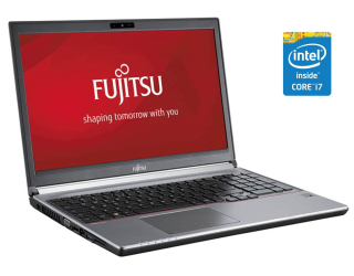БУ Ноутбук Fujitsu LifeBook E754 / 15.6 &quot; (1366x768) TN / Intel Core i7-4712MQ (4 (8) ядра по 2.3 - 3.3 GHz) / 8 GB DDR3 / 128 GB SSD / Intel HD Graphics 4600 / WebCam / DVD-ROM / Win 10 Pro из Европы в Дніпрі
